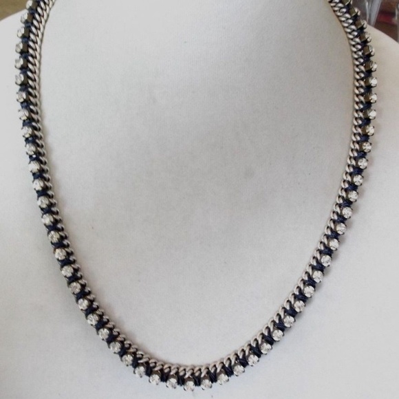 Stella & Dot | Retired La Coco Hematite+Rhinestone Cupchain Necklace - Picture 6 of 16
